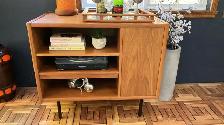 Mid century. TEAK TECK. Buffet, table console, bahut disques vin - Photo 8