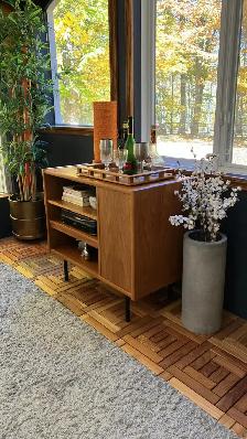 Mid century. TEAK TECK. Buffet, table console, bahut disques vin - Photo 10