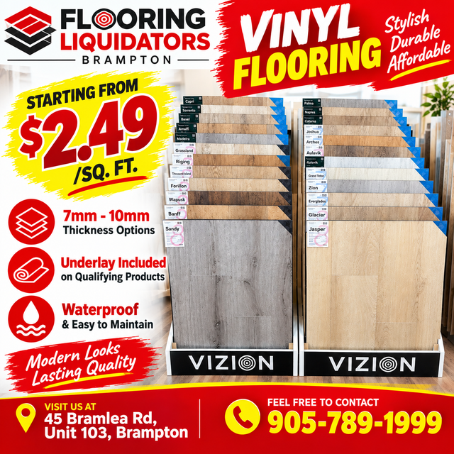 Waterproof Vinyl Flooring from $2.49/Sq. Ft.!