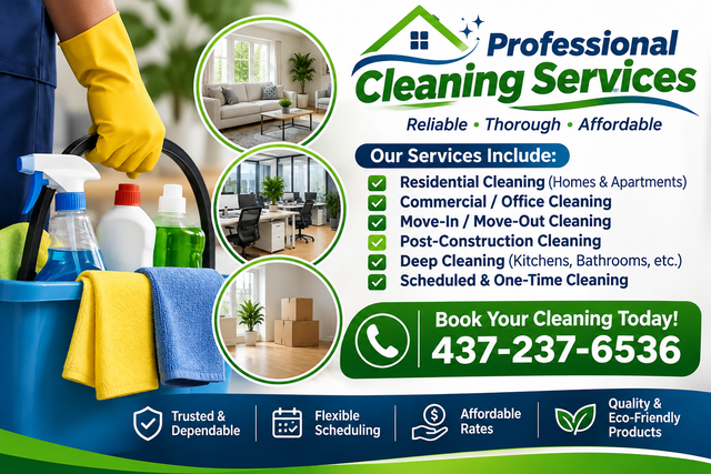 Affordable and reliable cleaning services