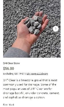 3/4 Clear stone
