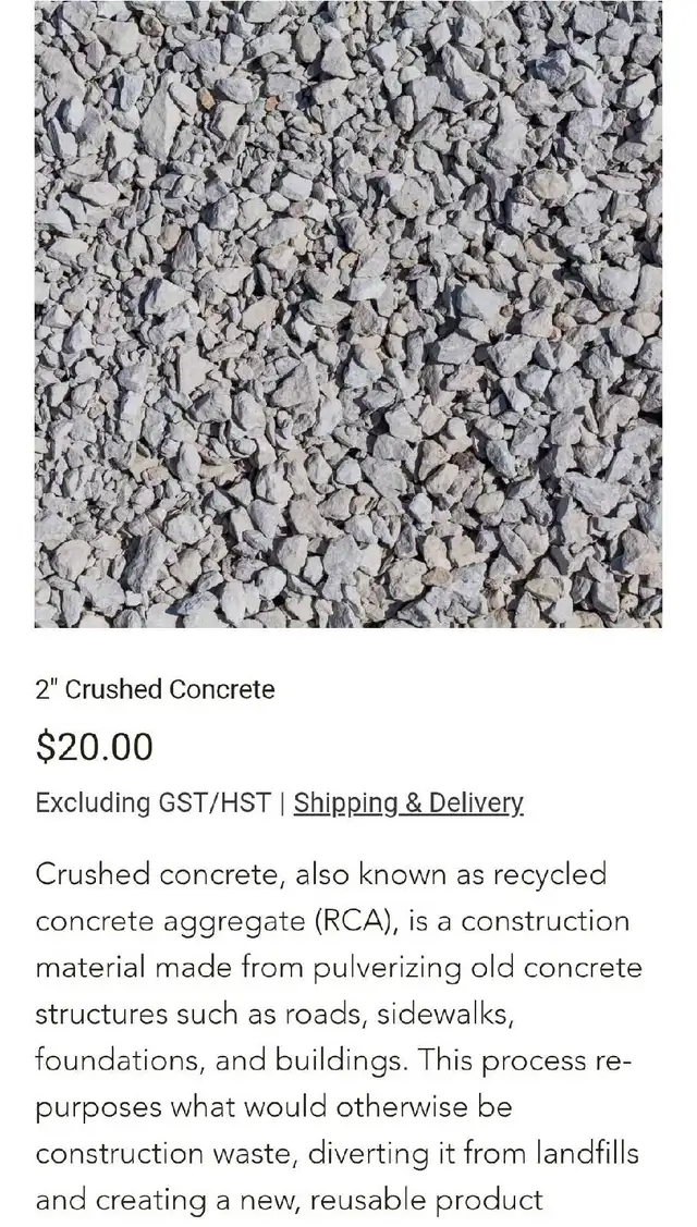 crushed concrete