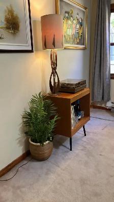 Mid century. TEAK TECK. Buffet, table console, bar, bahut disque