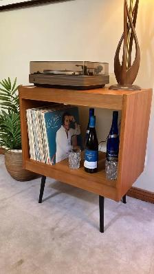 Mid century. TEAK TECK. Buffet, table console, bar, bahut disque - Photo 3