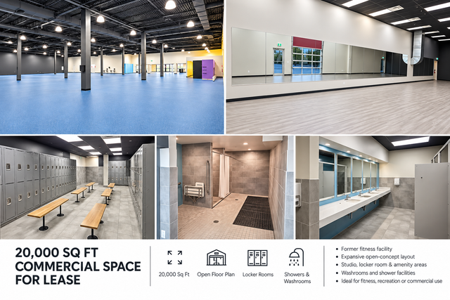 IMPRESSIVE 20,000 SQ. FT. COMMERCIAL SPACE FOR LEASE