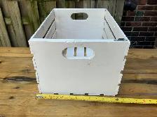 White Painted Wooden Storage Crate ! - Photo 3