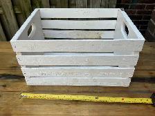 White Painted Wooden Storage Crate ! - Photo 5