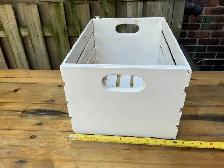 White Painted Wooden Storage Crate ! - Photo 7