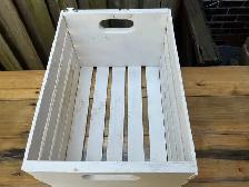 White Painted Wooden Storage Crate ! - Photo 8