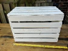 White Painted Wooden Storage Crate ! - Photo 9