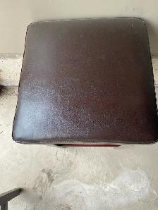 3  Pier 1 Imports leather Bar Stools - Photo 2