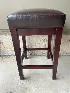 3  Pier 1 Imports leather Bar Stools - Photo 3
