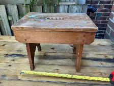Vintage Wooden Strong & Sturdy Step Stool with Built-In Handle ! - Photo 4