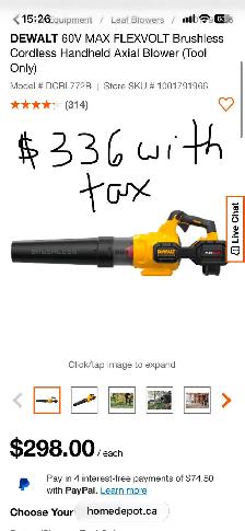 DEWALT 60V FLEXVOLT Cordless Leaf Blower - Photo 6