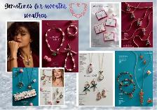 Plaid and Pearly Festive Bow Necklace and Earring Set - Photo 3