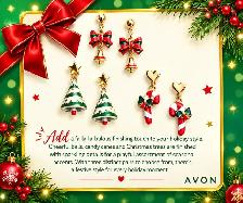 Plaid and Pearly Festive Bow Necklace and Earring Set - Photo 4