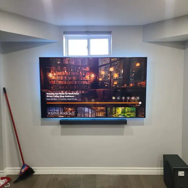 Hidden-Wire TV Wall Mounting in Brampton — M&M Toronto