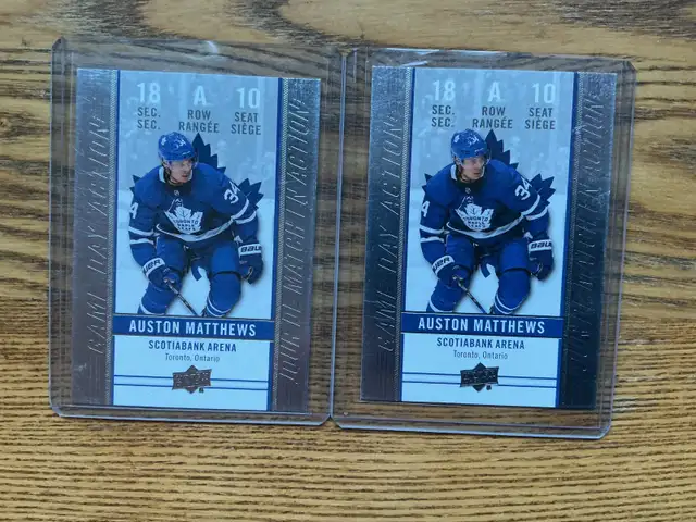 2 AUSTON MATTHEWS 2018-19 Tim HORTONS’ Hockey Cards !