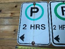 Two Vintage Metal 2 Hour Limit Parking Signs ! - Photo 2