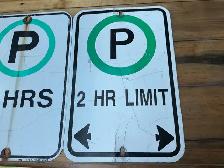 Two Vintage Metal 2 Hour Limit Parking Signs ! - Photo 3
