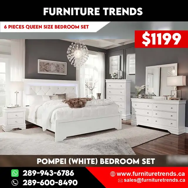 Furniture Trends Pompei Queen Bedroom Set
