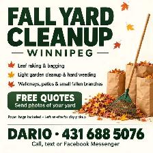 FALL YARD CLEANUP — WINNIPEG