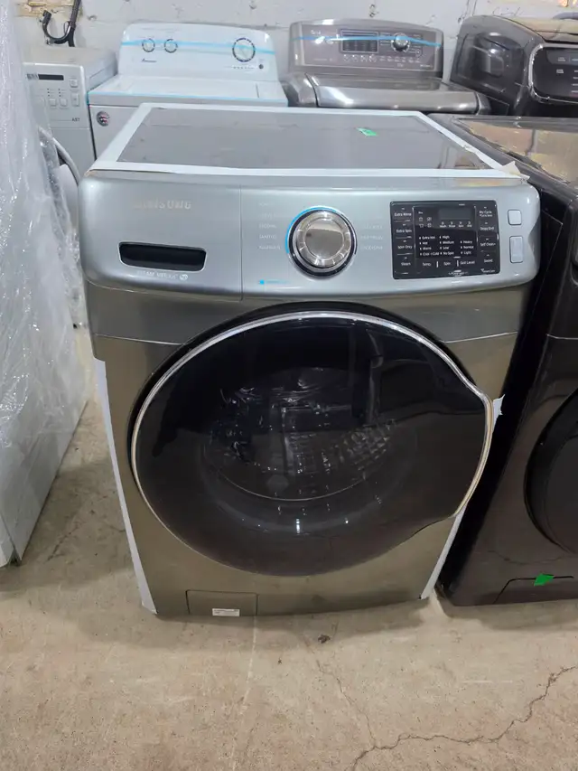 LIKE NEW Samsung 27' Stainless Steel Front-Load Stackable Washer