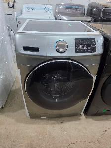 LIKE NEW Samsung 27' Stainless Steel Front-Load Stackable Washer