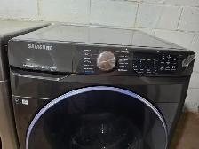 NEWER MODEL Samsung 27' Black Stainless FrontLoad Washer Machine - Photo 2