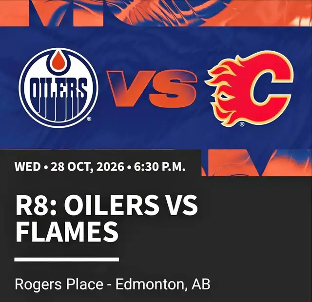 Oilers vs Flames Tickets row 3