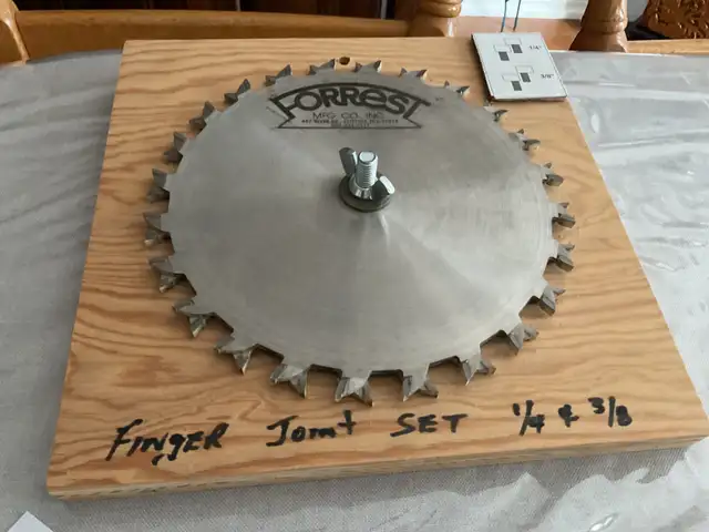 FORREST FINGER JOINT BLADE SET FJ08240 1/4" & 3/8" 2 PIECE SET