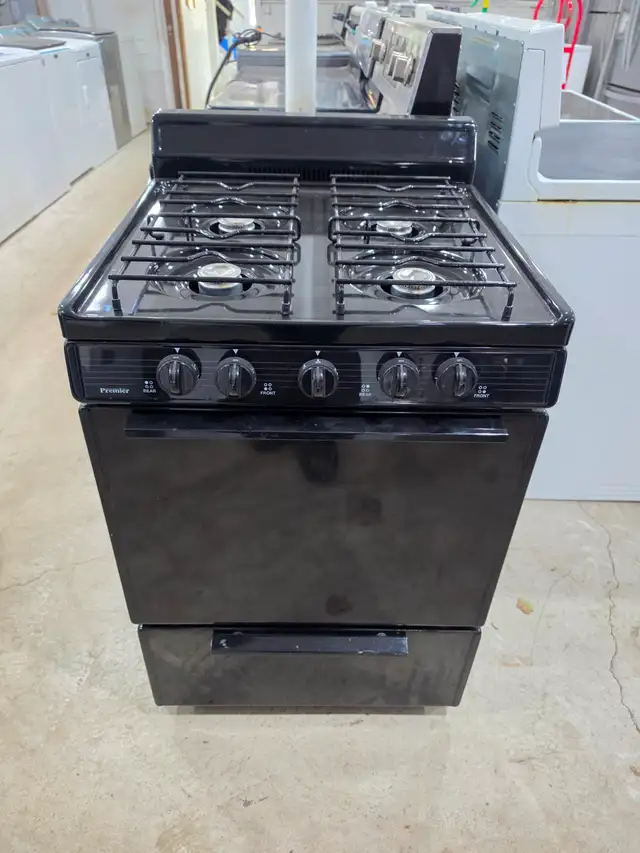 Premier 24' Apartment Size Black Slide-in Propane Stove Oven