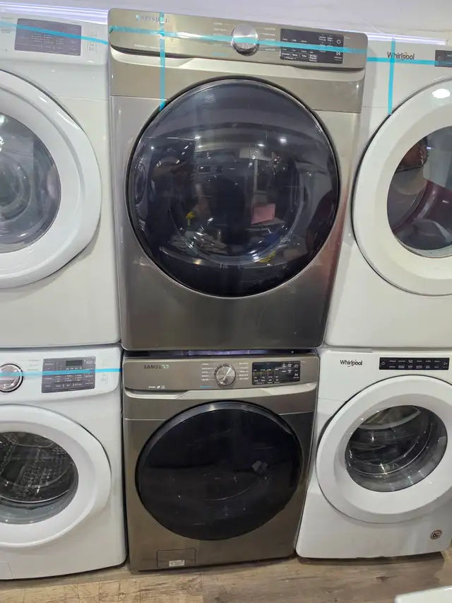 NEWER MODEL Samsung 27' Stainless Steel Front-Load Washer  Dryer