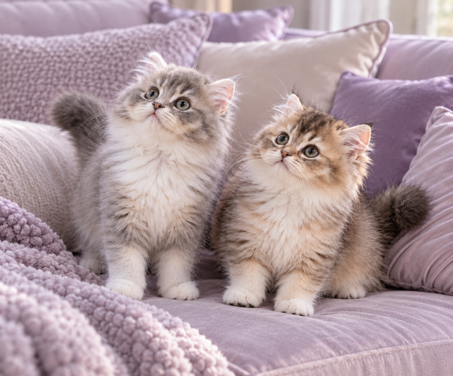 Purebred British Longhair chatons