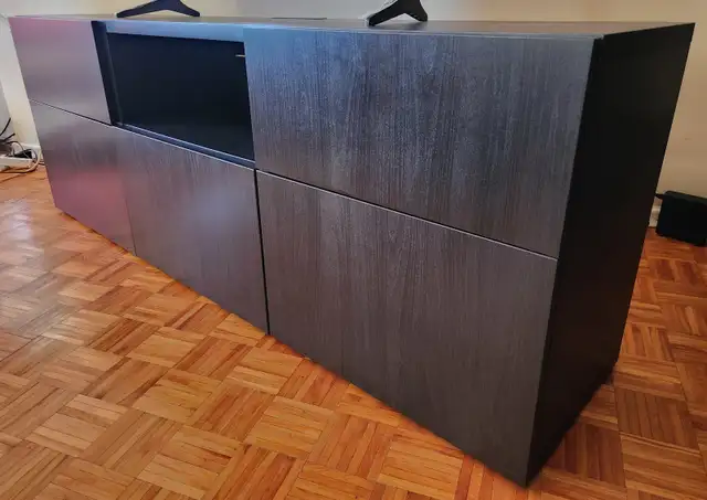TV Bench – IKEA BESTÅ TV Bench Bench 180 cm (Black-Brown)