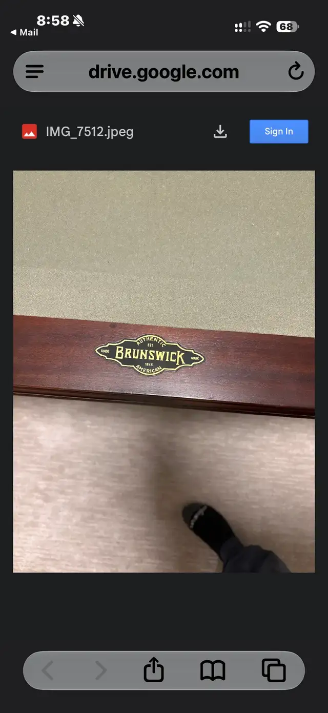 4 x 8 Brunswick pool table
