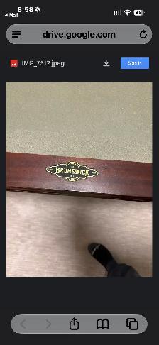 4 x 8 Brunswick pool table