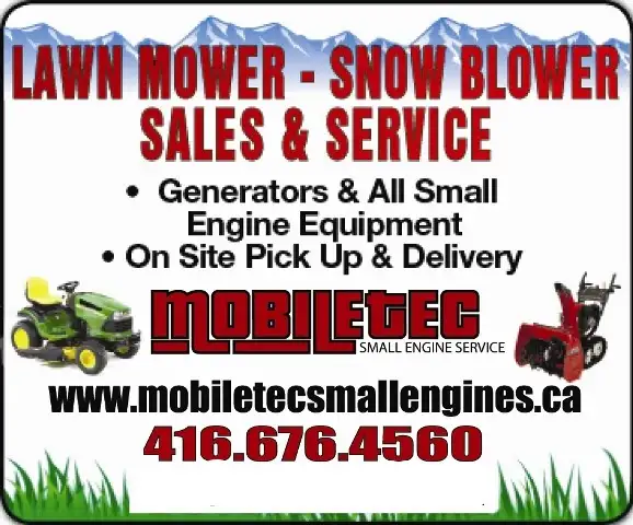 SNOWBLOWER LAWNMOWER REPAIR TORONTO GTA VAUGHAN