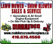 SNOWBLOWER LAWNMOWER REPAIR TORONTO GTA VAUGHAN