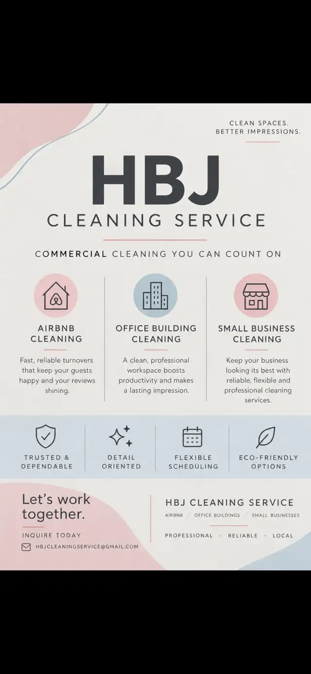 AirBnb, Office and Business Cleaning