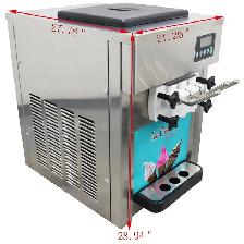 3Head Desktop Soft Ice Cream Machine LCD Digital Control 211082 - Photo 4