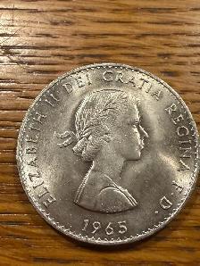 Roll of  ( 18)  1965 British Unc.  Churchill one crown Coins - Photo 2