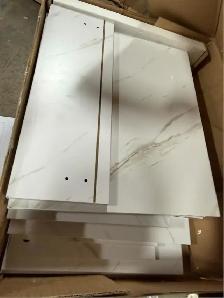 3 Drawer Marble White LED Night Stand - Photo 7