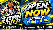 Open today Titan Toyz huge selection of action figures