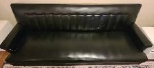 Black vinyl couch