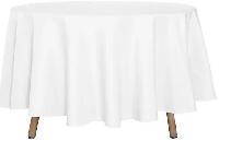 90" round white tablecloth