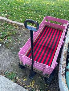 Pink kids wagon