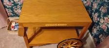 Handcrafted Solid Oak Tea Cart