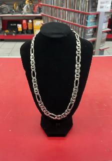 Chaîne collier homme en argent — Grosse maille Figaro