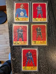 lot of 10 1967/68 Topps Maple Leafs Bower, Gamble, Pappin - Photo 2
